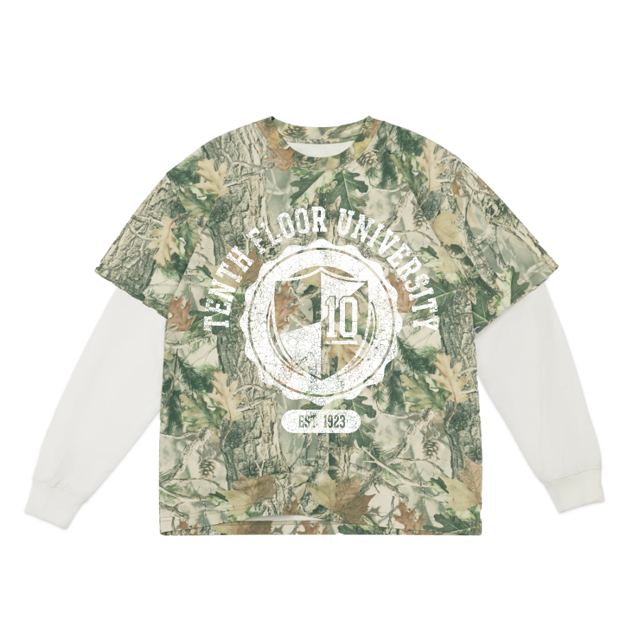"Tenth Floor University" Camo Double-Layered Tee