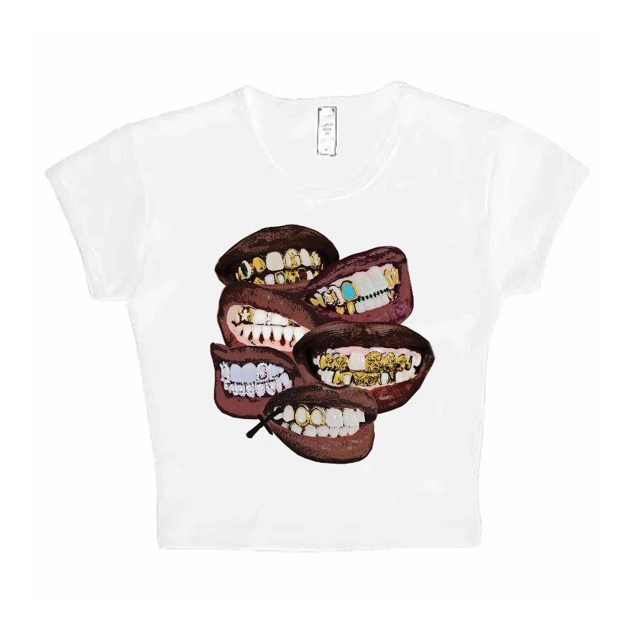 "Grillz" Cropped Baby Tee