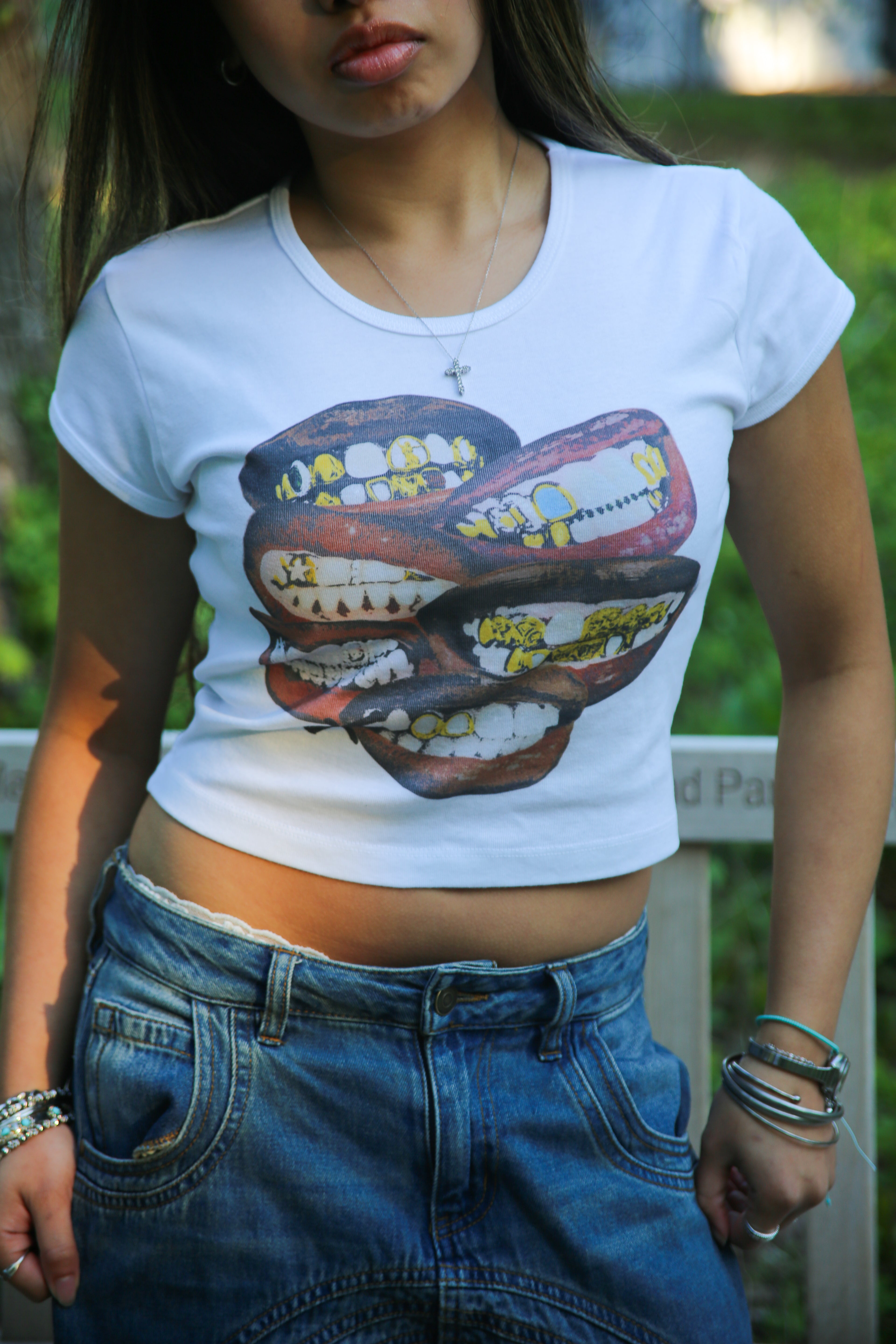 "Grillz" Cropped Baby Tee