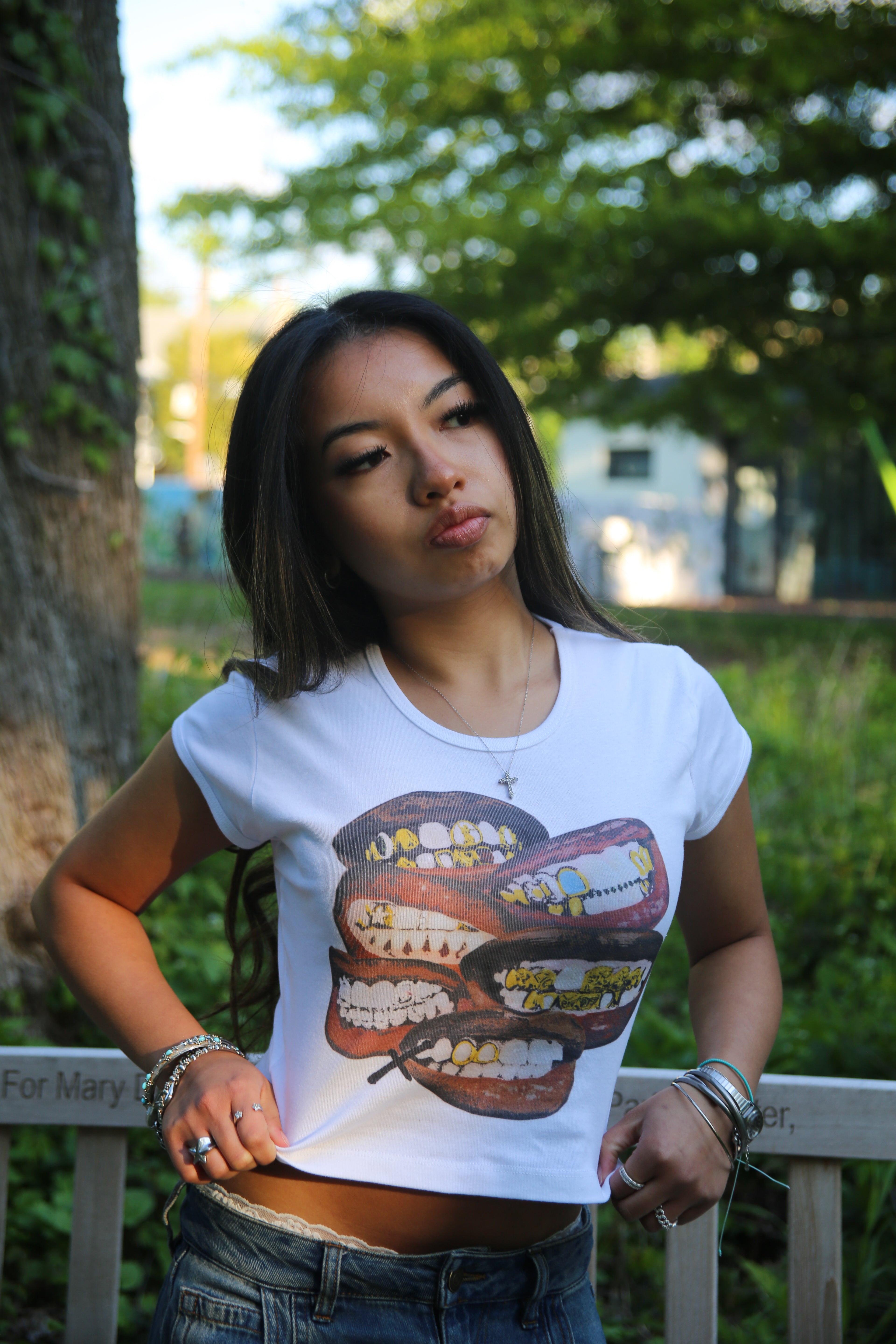 "Grillz" Cropped Baby Tee